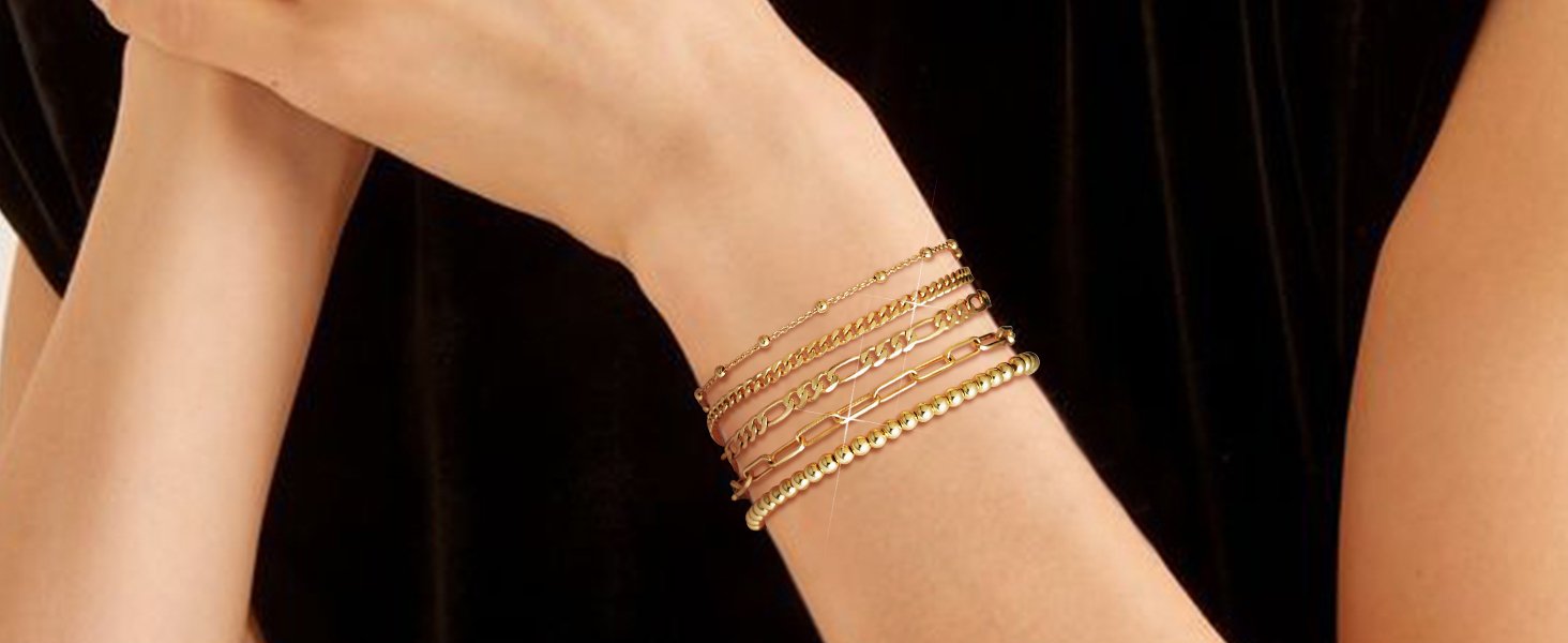 gold bracelet set