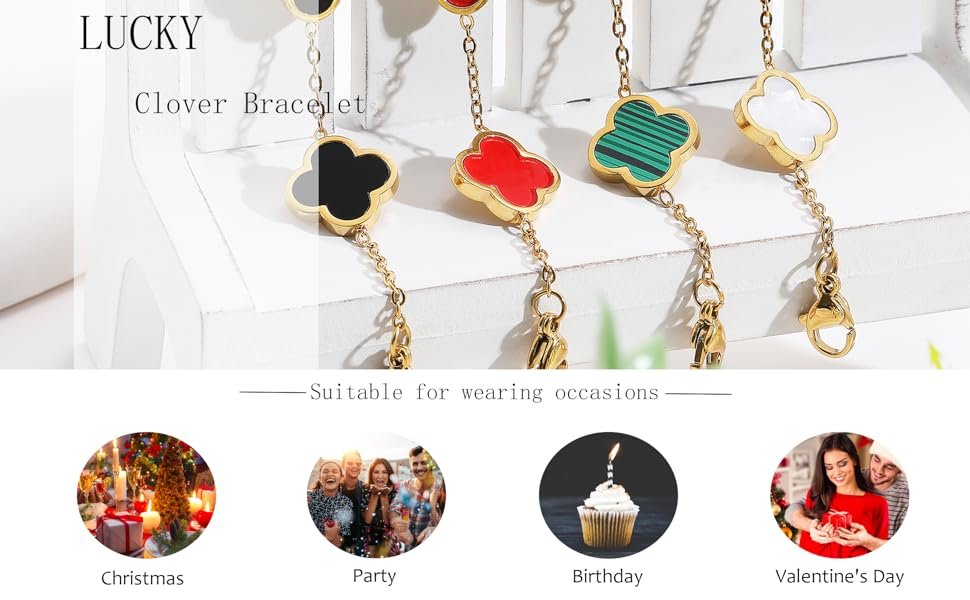 flower 4 leaf Clover cartier dupes bracelet