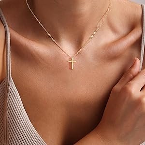 gold cross necklace