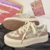Casual Canvas Contrast Color Pink Sports Sneakers