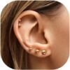 515LgYKNH2L._AC_SL1500 5 Pairs 14K Gold Plated Stud Earrings for Women, Hypoallergenic Earring Sets for Multiple Piercing, Premium Cubic Zirconia Studs Earrings for Women