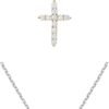 14K Gold Plated Cubic Zirconia Cross Necklace for Women | Cross Faith Pendant Necklaces