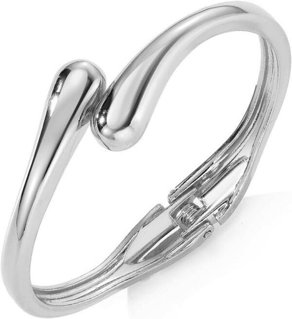 Gold Bangle Bracelets for Women Teens Trendy Chunky Adjustable Twist Cuff Bracelet Jewelry Gifts