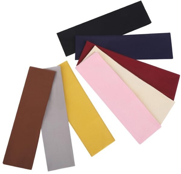 8 Pack Sport Headbands for Women, Elastic Soft Fabric Non-Slip Hair Bands Hair Warp for Daily Workout Yoga Running Sports