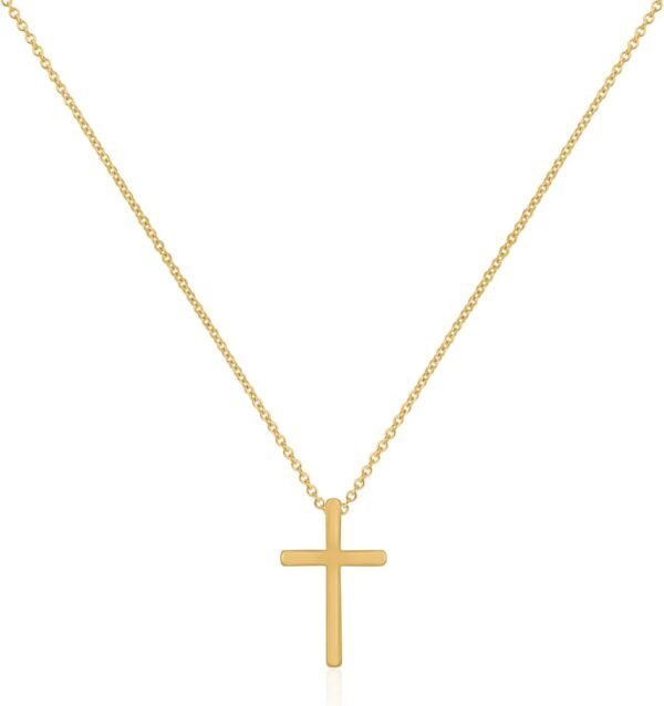 Cross Necklace for Women,Double Cross Necklace 14K Gold Plated Cross Pendant Necklace Dainty Gold Cross Necklaces for Women Trendy Small Cross Charm Necklace Simple Cute Choker Necklaces Gold Jewery