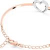 Infinity Heart Jewelry Collection, Necklaces and Bracelets, Rose Gold & Rhodium Tone Finish, Clear Crystals