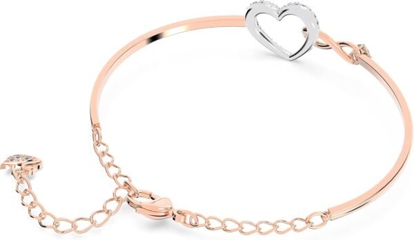 Infinity Heart Jewelry Collection, Necklaces and Bracelets, Rose Gold & Rhodium Tone Finish, Clear Crystals