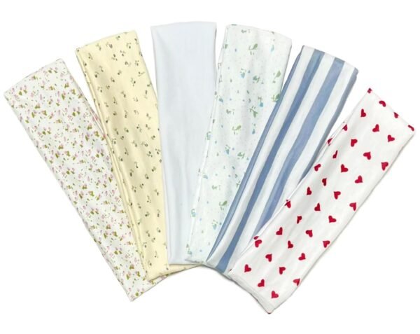 Fashion Women's Headbands for Short Hair Non Slip Elastic Floral Hairbands, Soft Fabric 2 Inches Thick Stripe Head Bands for Girls, Valentine's Day Heart Headbands