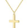 Cross Necklace for women-Dainty 14k Gold Plated/Silver Plated Pendant Necklaces Simple Cross Pendant Necklace Cute Tiny Jewelry for Women