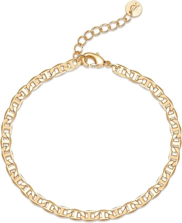 14K Gold Plated Beaded Bracelet for Women | Stackable Gold Bead Bracelet | Adjustable Dainty Gold Jewelry