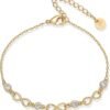 14K Gold Plated Beaded Bracelet for Women | Stackable Gold Bead Bracelet | Adjustable Dainty Gold Jewelry