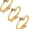 Gold Bangle Bracelets for Women Teens Trendy Chunky Adjustable Twist Cuff Bracelet Jewelry Gifts