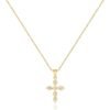 Cross Necklace for Women,Double Cross Necklace 14K Gold Plated Cross Pendant Necklace Dainty Gold Cross Necklaces for Women Trendy Small Cross Charm Necklace Simple Cute Choker Necklaces Gold Jewery