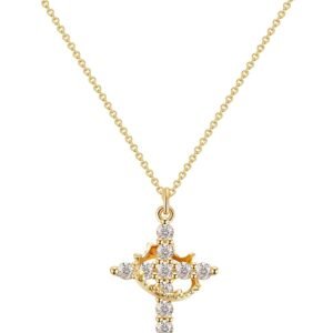 61giUgYJE4L._AC_SL1500 Cross Necklace for women-Dainty 14k Gold Plated/Silver Plated Pendant Necklaces Simple Cross Pendant Necklace Cute Tiny Jewelry for Women