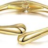 Gold Bangle Bracelets for Women Teens Trendy Chunky Adjustable Twist Cuff Bracelet Jewelry Gifts