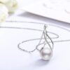 Genuine Premium AAA Top Grade 9-10mm Cultured White Pearl Pendant Necklace 18K Gold Plated 925 Silver - Gifts for Women for Her Wife Mom Daughter (White, gold-plated-silver)