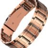 Men's Copper Bracelet,3X Strength 99.99% Pure Copper Magnetic Bracelets with Magnets,Adjustable Length with Sizing Tool