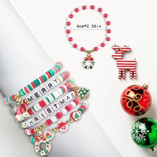 Stocking Stuffers - 6 Pack Bracelets for Teens Women| Christmas Gifts for Women Men Adults - Christmas Decorations Accessories Shirts Outfits | Xmas Sweater Dresses for Girls 2025