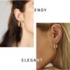 9 Pairs Gold Hoop Earrings for Women, 925 Sterling Silver Post 14K Real Gold Plated Chunky Hoop Earrings Set for Women Hypoallergenic Thick Lightweight Earring for Womens Jewelry Gifts