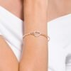 Infinity Heart Jewelry Collection, Necklaces and Bracelets, Rose Gold & Rhodium Tone Finish, Clear Crystals