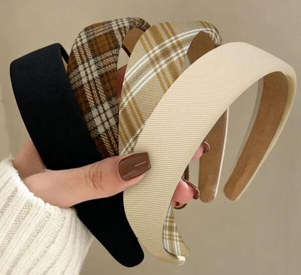 Headbands for Women Non Slip Trendy Headbands for Women’s Hair 1 inch Wide Cute Headband for Girls, Fall Head Bands Elastic Hair Bands for Womens Fashion Accessories for Women 4PCS