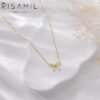 14K Gold Plated Necklace for Women - Bow Necklace - Dainty Necklace Cute Small Tiny Bow Pendant Choker Chain Necklace Trendy Necklaces for Women Jewelry Gift