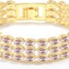 71f9LFOnVaL._AC_SL1500 14K Gold Plated Women’s Tennis Bracelet – Sleek CZ Line Bracelet, Fits 6.0"–7.2" Wrist – Sparkly Everyday Jewelry Gift, Contemporary Tennis Bracelets for Women