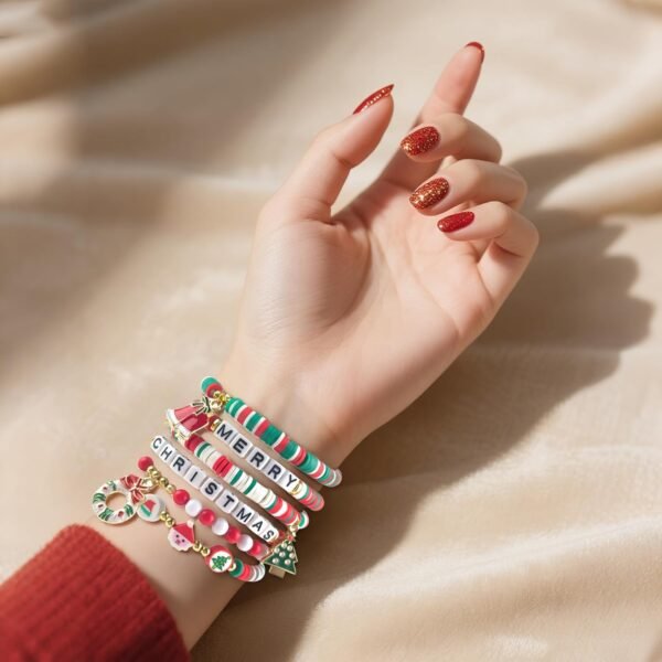 Stocking Stuffers - 6 Pack Bracelets for Teens Women| Christmas Gifts for Women Men Adults - Christmas Decorations Accessories Shirts Outfits | Xmas Sweater Dresses for Girls 2025