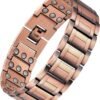 Men's Copper Bracelet,3X Strength 99.99% Pure Copper Magnetic Bracelets with Magnets,Adjustable Length with Sizing Tool
