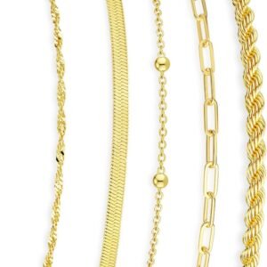 Gold Bracelets for Women, Elegant Adjustable 14K Gold Plated Bracelet for Women, Trendy Minimalist Dainty Gold Bracelet for Everyday Wear