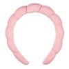 71xZCTy7csL._SL1500 Spa Makeup and Face Washing Headband, Pink Bubble Design, 1 Count, Ultra-Absorbent Microfiber Headband for Washing Face, Soft Terry Cloth, No-Squeeze, No-Pull Band Gentle on Hair and Head