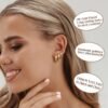3Pairs 14K Gold Plated Hoop Earrings Set for Women Chunky Earring Silver Plated Hypoallergenic Small Huggie Hoops Lightweight Tiny Thick Trendy Hoop Earrings Stacks for Multiple Piercing