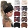 Jesries 10 PCS Women Headbands African Wide Hair Wrap Extra Turban Head Bands for Lady Large Sport Workout Stretch Non-slip Big Hair Bands