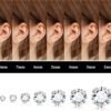 20G Hypoallergenic Flat Back Earrings for Women Men Silver 14K Gold Stainless Steel Stud Earrings Brithstone Cubic Zirconia Studs Surgical Steel Cartilage Earrings for Sensitive Ears