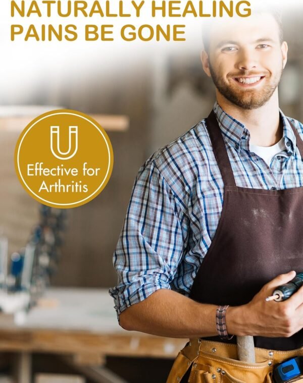 Men's Copper Bracelet,3X Strength 99.99% Pure Copper Magnetic Bracelets with Magnets,Adjustable Length with Sizing Tool