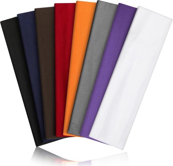 8PCS Summer-Exclusive Non Slip Sports Elastic Soft Running Fashion Headbands Absorb Sweat for Women & Men Working Out, Travel