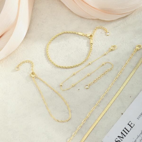 Gold Bracelets for Women, Elegant Adjustable 14K Gold Plated Bracelet for Women, Trendy Minimalist Dainty Gold Bracelet for Everyday Wear