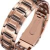 Men's Copper Bracelet,3X Strength 99.99% Pure Copper Magnetic Bracelets with Magnets,Adjustable Length with Sizing Tool