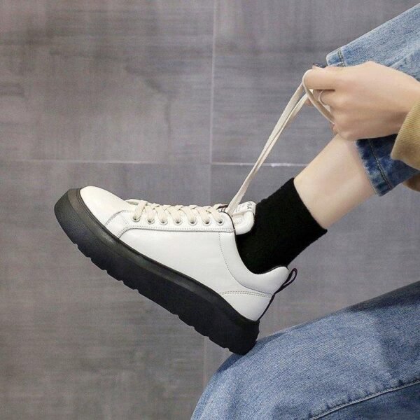 Korean Style Casual Lace Up Chunky Sneakers Women