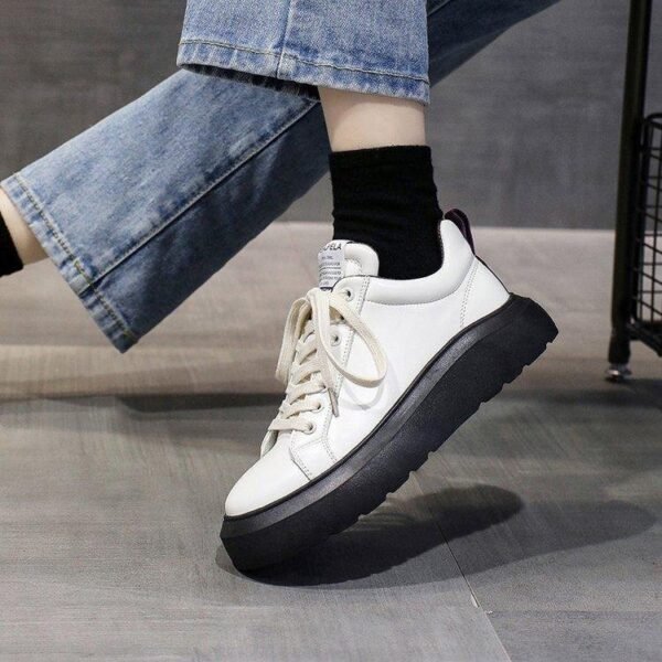 Korean Style Casual Lace Up Chunky Sneakers Women
