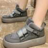 Fleece Warm Buckle Strap Shoes