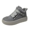 Fleece Warm Buckle Strap Shoes