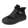 Fleece Warm Buckle Strap Shoes