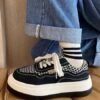 Casual Houndstooth Sports Women Sneakers