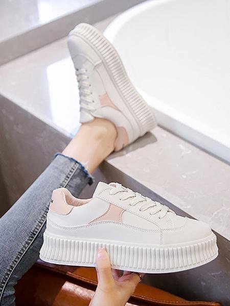 Casual Sports Contrast Color Sneakers For Women