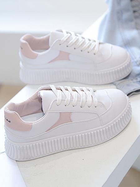 Casual Sports Contrast Color Sneakers For Women