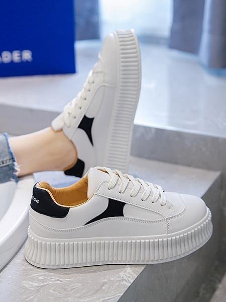 Casual Sports Contrast Color Sneakers For Women