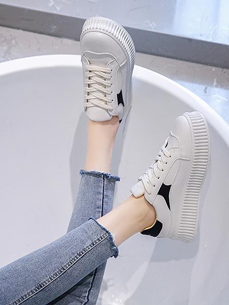 Casual Sports Contrast Color Sneakers For Women