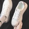 Preppy Style Versatile White Lace Up Shoes