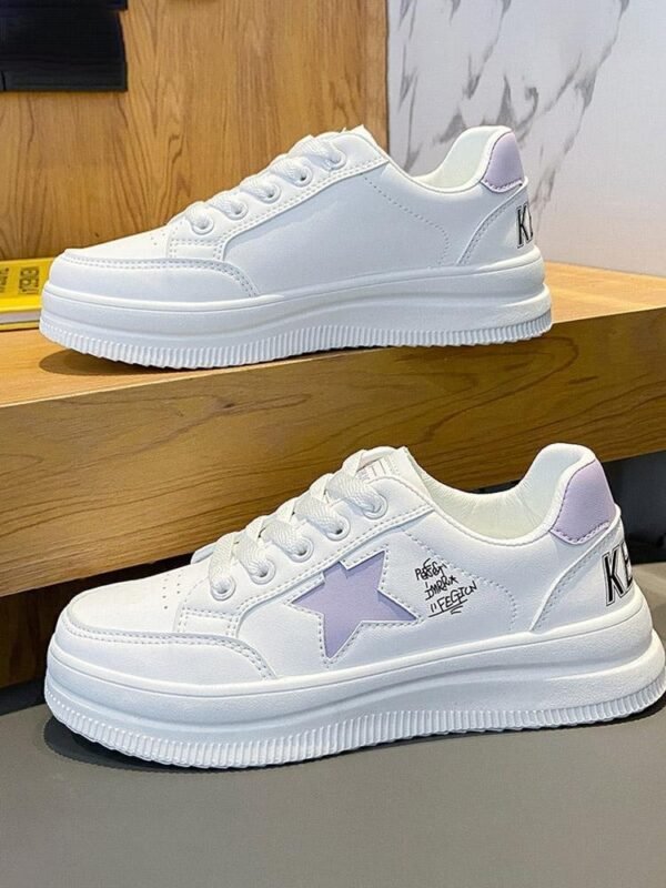 Preppy Style Versatile White Lace Up Shoes